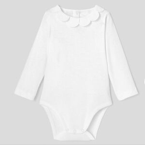 Jacadi bodysuit with petal collar for baby girls